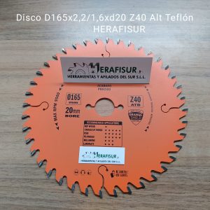 Disco D165, 40 dientes para portátil