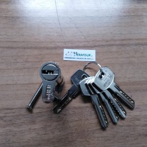 Cilindro bombillo seguridad 35x35 Niquel