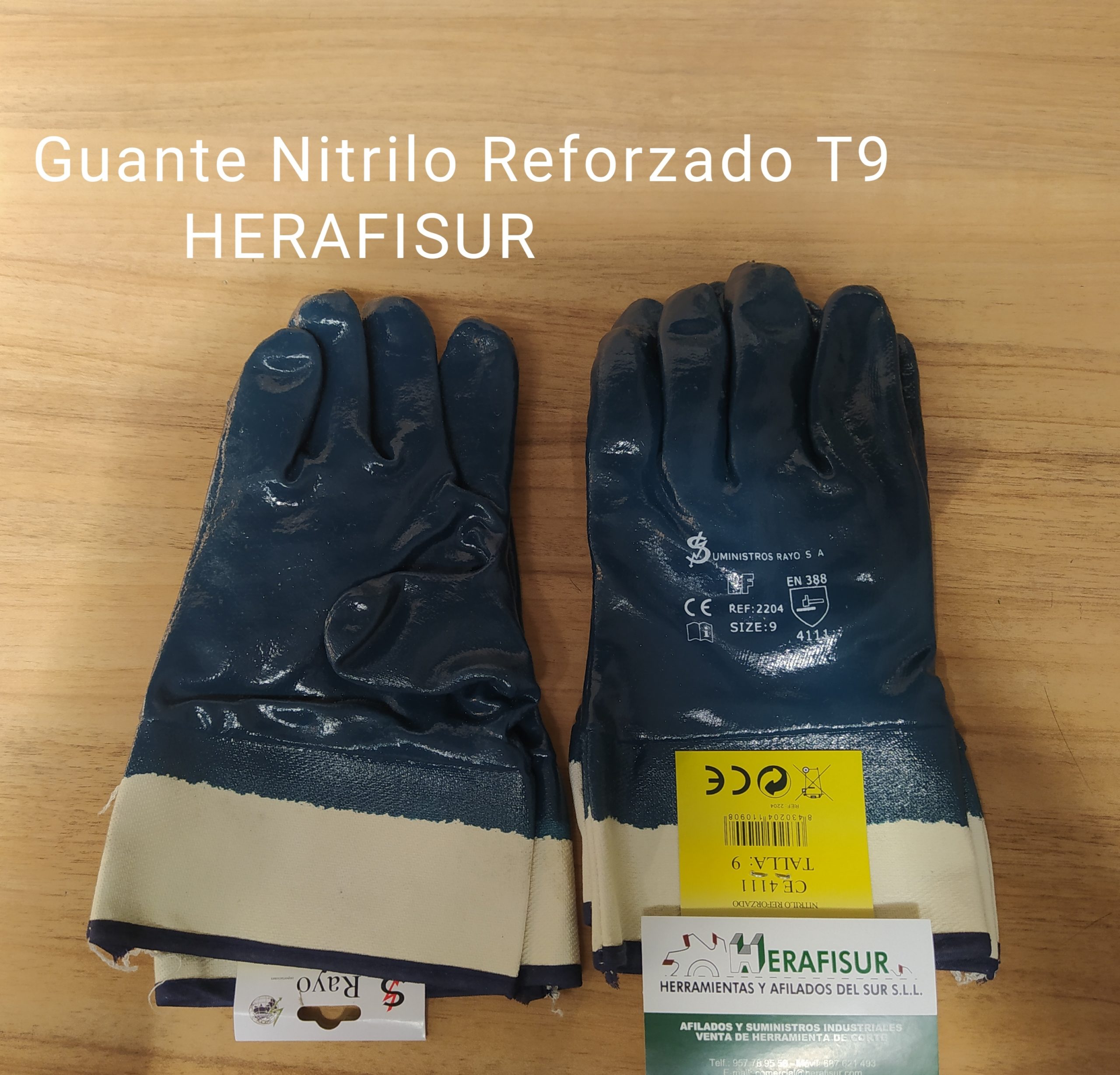 5 pares guantes Nitrilo Reforzado Talla 9