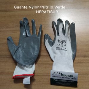 Guante Polyester/Nitrilo Verde Talla 10 (5 pares)