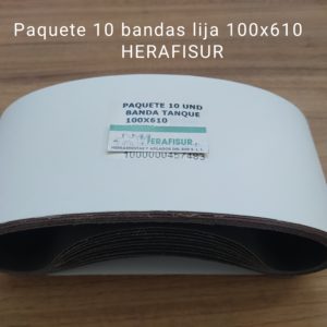 Banda lijadora 100x610mm, grano 80 (10 uds) - 870412