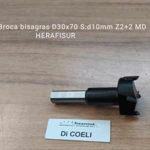 Broca bisagras D30x70 mango d10mm MD Z2+2 Dcha - BRHE3070DZ2+2