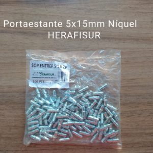 SOPORTE PORTAESTANTE 5 x 16mm NIQUEL (100 uds) - EM3321