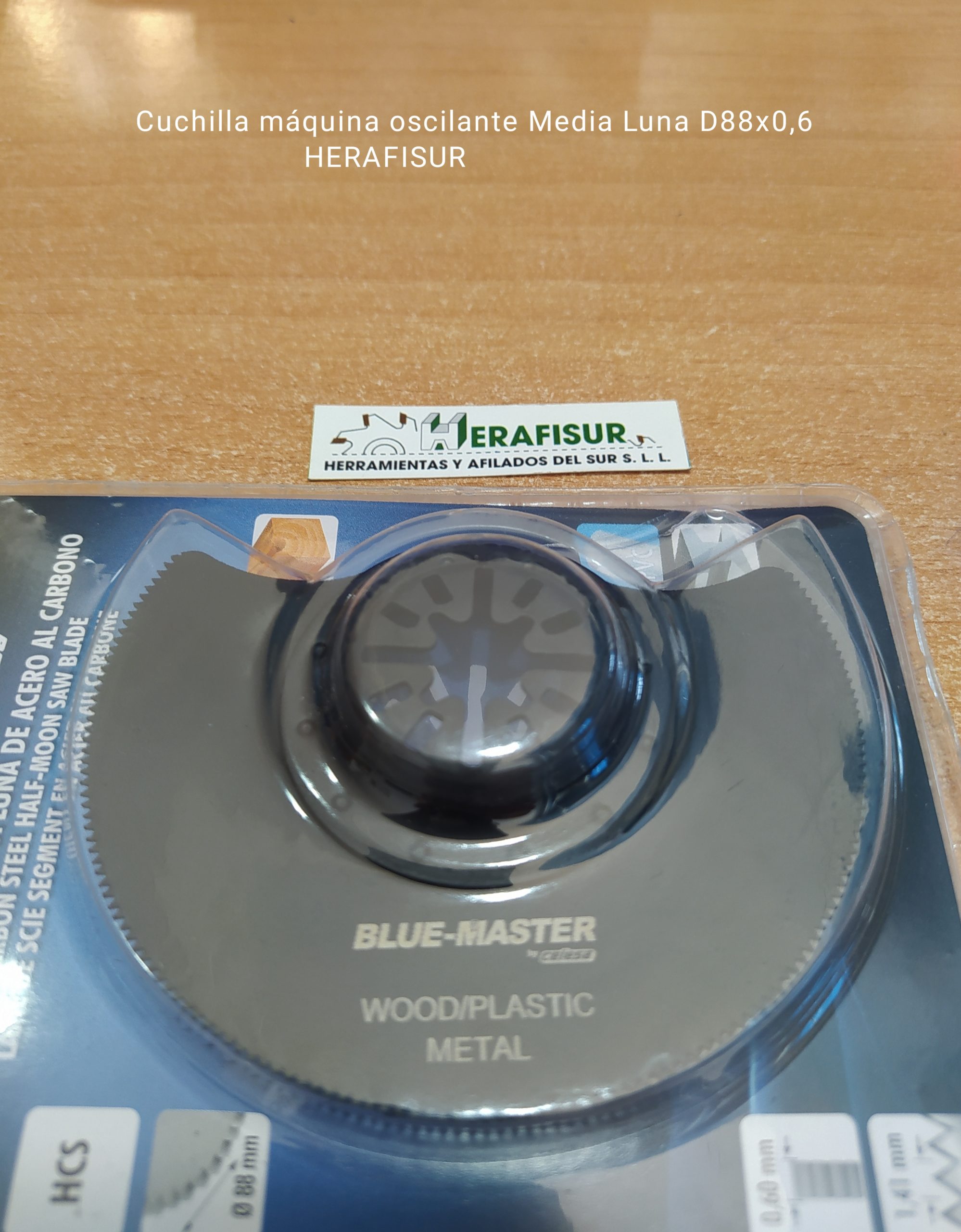 Cuchilla maquina oscilante Media Luna D88mm HCS Amarre Universal - FM5121