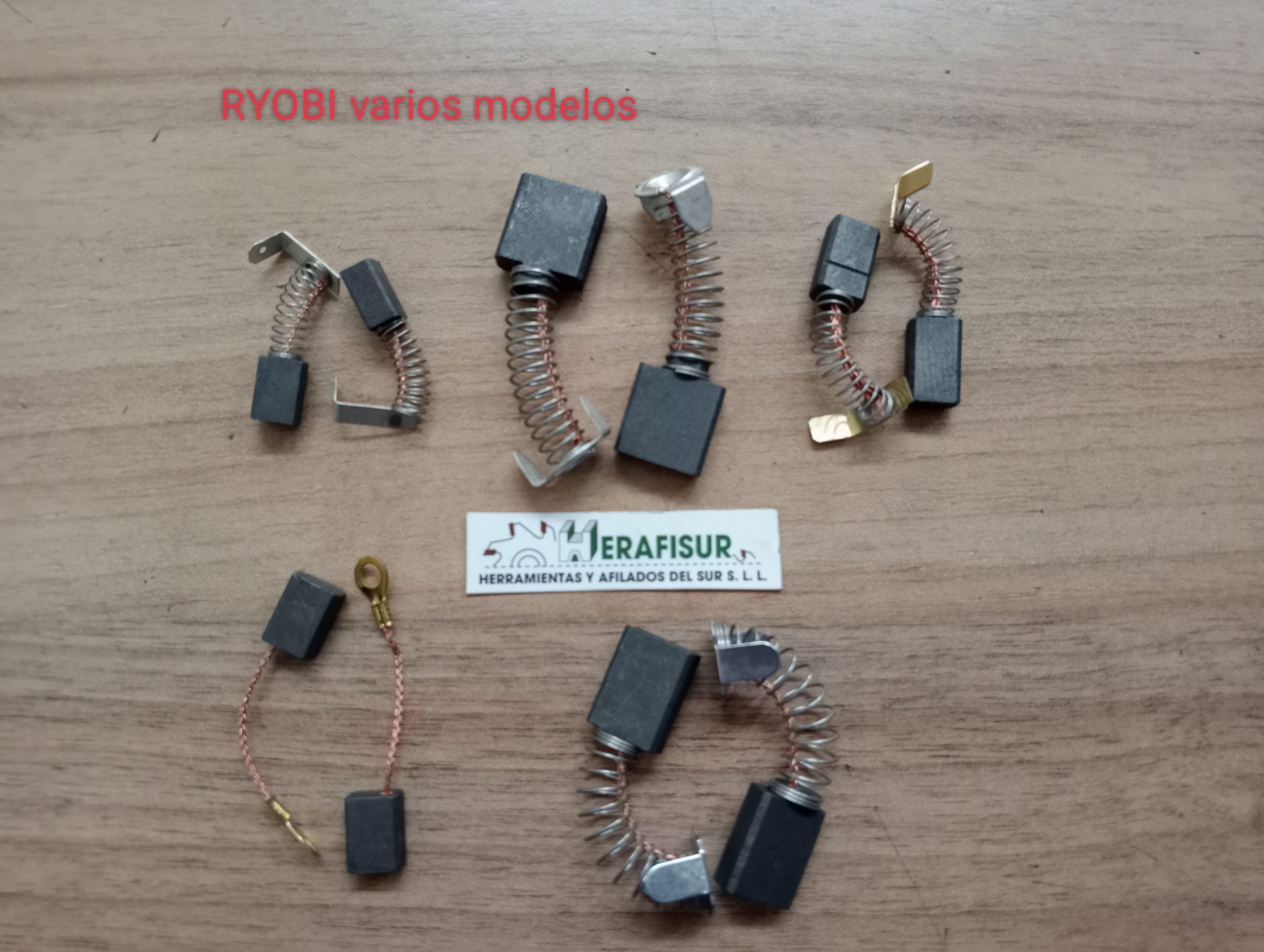 Juego escobillas para Ryobi Referencias 6540363, 6540373, 6398 54 16002 - ESRYOBI1715J