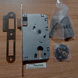 Cerradura embutir ef. INOX C/Rdo A/23 P/50 - U10P50CRIN